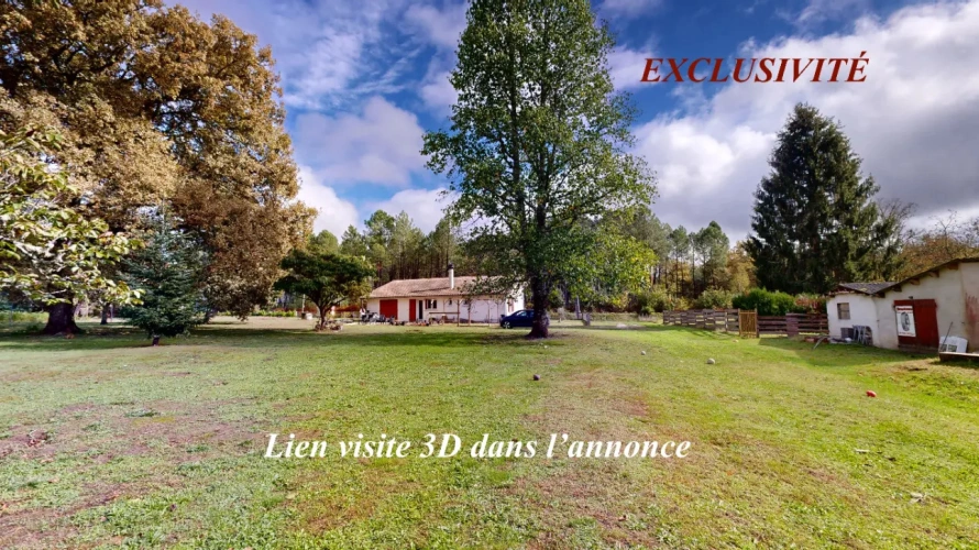 Photos 1 - Rurale - Maison traditionnelle de 105m2 évolutifs sur jolie parcelle boisée de 3.8 hectares proche Bazas
