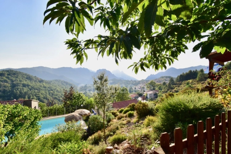 Photos 11 - Touristique - Dpt Corse (20), à vendre EVISA, ensemble de six chalets en bois avec terrasse sur terrain avec piscine et parking