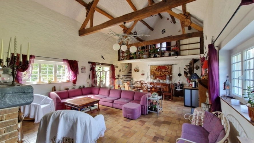 Photos 4 - Touristique - Dpt Essonne (91), à vendre proche de Méréville propriété 8 pièces avec maisonnette, jardin clos, cave et garage