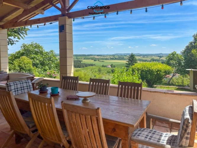 Photos 1 - Prestige - Propriete à vendre 8 pièces MONFLANQUIN (47) Maison de 190m2 sur terrain et jardin de 915m2 avec vues