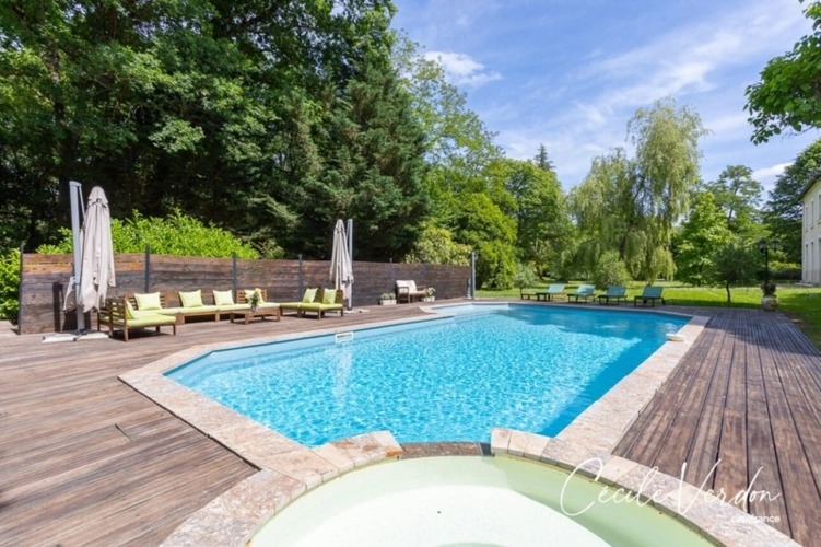 Photos 5 - Prestige - Propriété à vendre 10 pièces, 284 m2 BELEYMAS (24) 15 min de Bergerac – Propriété de charme du XIXe siècle avec dépendances, piscine et potentiel d’accueil sur 8 500 m²