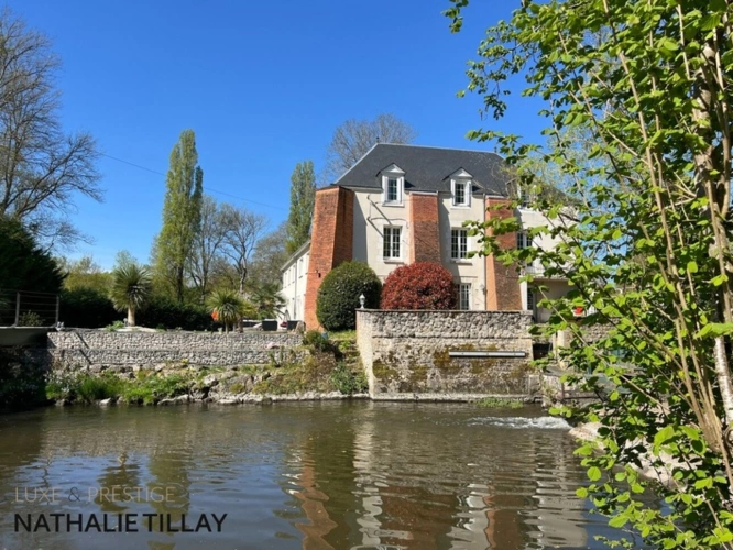 Photos 1 - Prestige - Propriete à vendre, superbe Moulin rénové et bordé par la rivière, a l est d Orleans, parcelle de 4500 m²