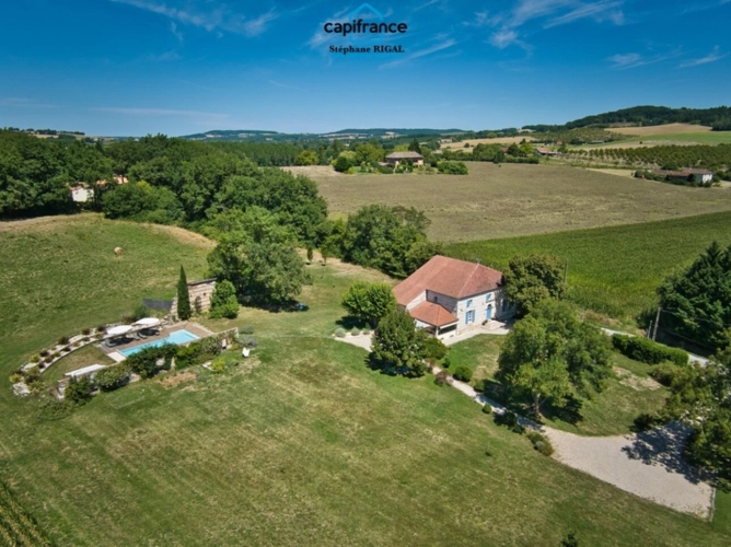 Photos 3 - Prestige - Propriete à vendre 10 pièces FONGRAVE (47) maison de 360m2 sur terrain de 1,43ha