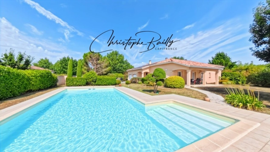 Photos 1 - Prestige - Villa contemporaine de plain-pied avec piscine, jardin d’agrément — Montauban (82) - quartier Bas-Pays
