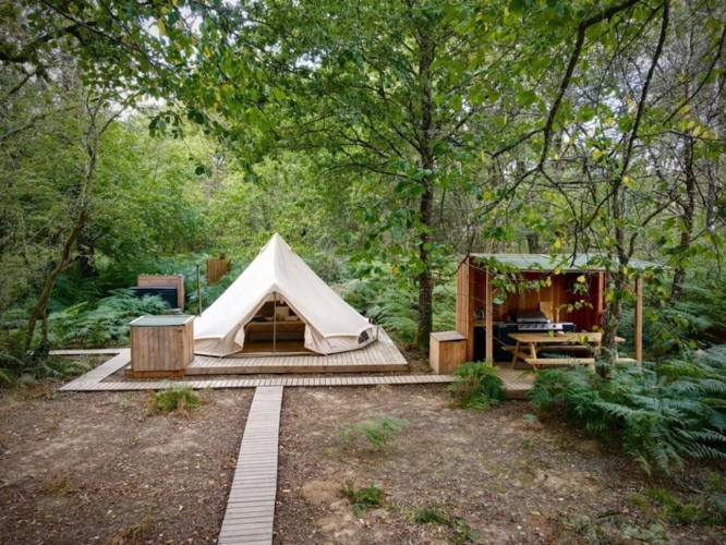 Photos 12 - Forestière - Opportunité d'affaires exceptionnelle : domaine de 24 hectares comprenant 15 hectares d'étangs, parfait pour divers projets touristiques et commerciaux. Avec une activité de location de tentes glampin