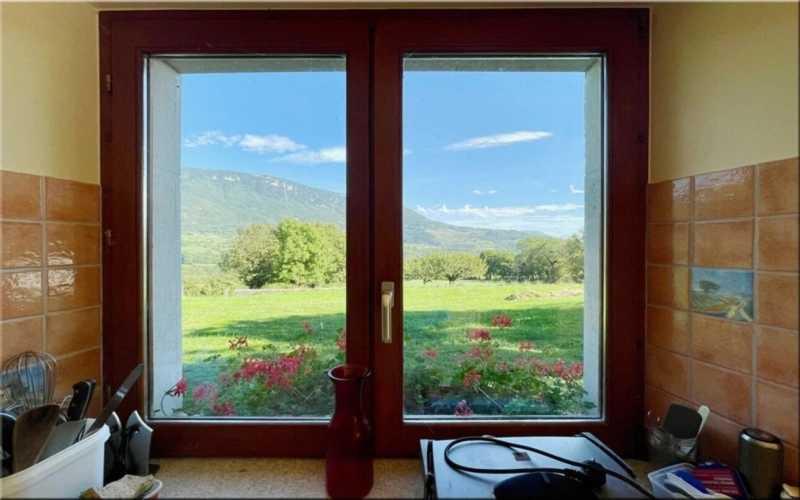 Photos 16 - Touristique - Propriete à vendre 8 pièces (01200) Corps de ferme du 19ᵉ siècle rénové, 1,2 hectares de nature et vue panoramique à couper le souffle !