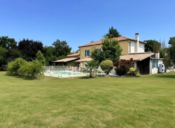 Photos 19 - Prestige - Demeure de charme XIXème 9 pièces de 255 m² avec piscine et court de tennis - Saint Aigulin (17)