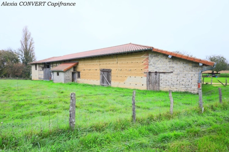 Photos 1 - Touristique - Bâtisse à vendre 5 pièces + abris proche de MEZERIAT (01) terrain 1320m² constructible