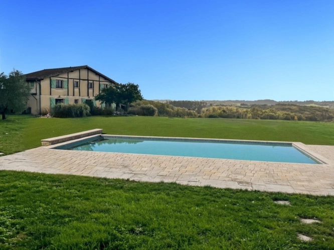 Photos 1 - Prestige - MARCIAC (32) 10 min, VUE EXCEPTIONNELLE, cachée, sans nuisance, TRES BELLE PROPRIETE sans travaux, piscine, ECONOMIQUE, écologique , geothermie, dependances