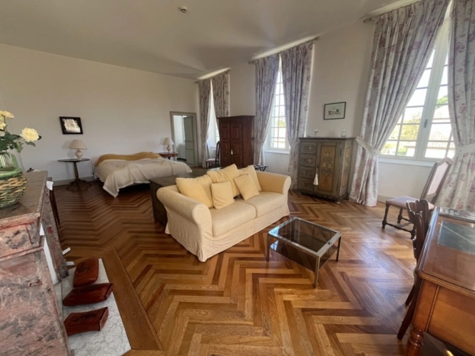 Photos 12 - Prestigious - Elegant 19th century CHATEAU on 70 ha, PANORAMIC VIEW OF THE PYRENEES, at the end of a driveway, Tou