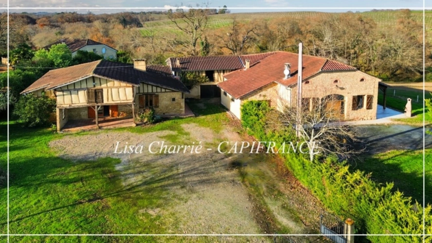Photos 1 - Touristique - Propriete gasconne DEUX MAISONS 10 pièces de 324 m2 habitables sur 3159 m2 de terrain proche de NOGARO (32)