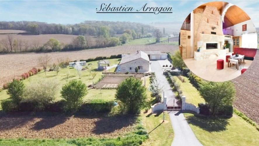 Photos 2 - Rurale - Propriete en pierre à vendre 8 pièces CANCON (47)