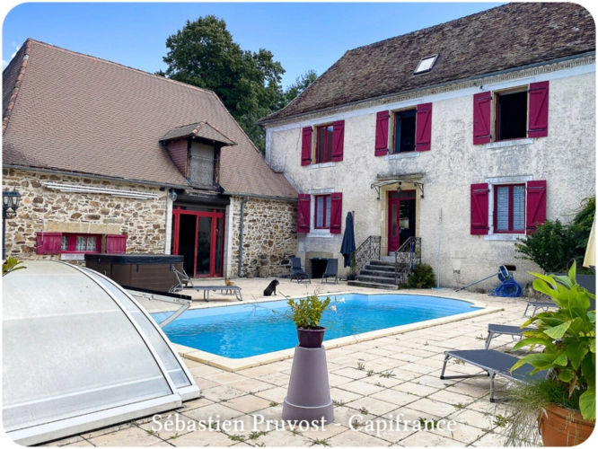 Photos 15 - Rural - Dpt Dordogne (24), à vendre 11 pièces proche Thiviers (24) propriété P11 325M2, terrain 22200m2, dépendance, piscine