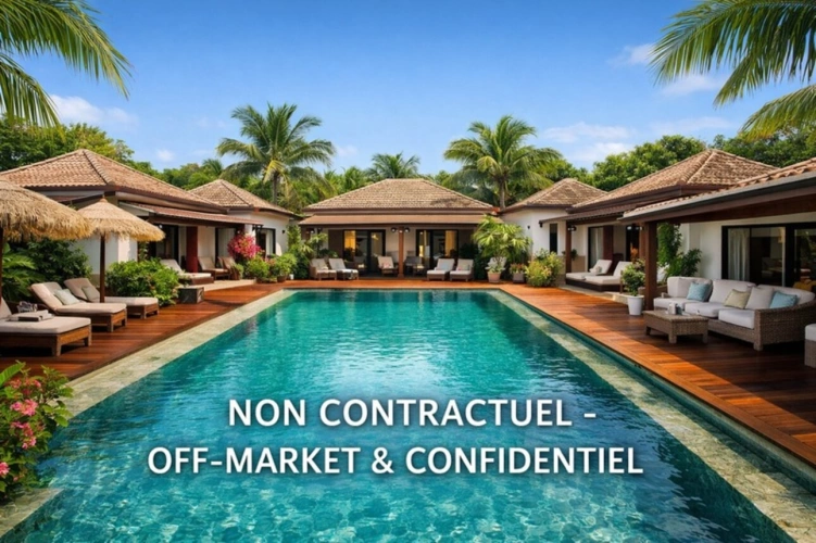 Photos 1 - Prestige - EN EXCLUSIVITE - PROPRIETE CONFIDENTIELLE A 100M DE LA PLAGE - 6 SUITES – PISCINE A DEBORDEMENT – POTENTIEL UNIQUE - SAINT FRANCOIS