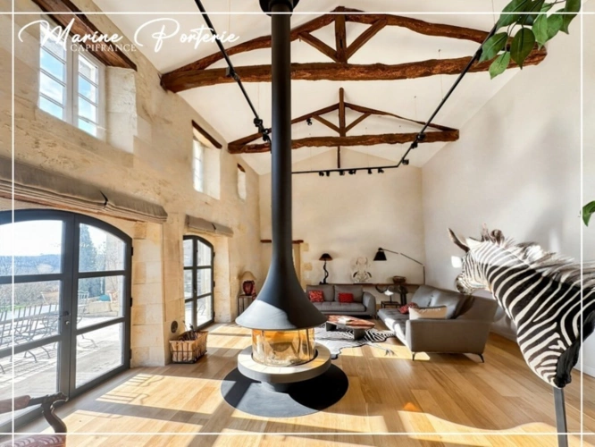 Photos 18 - Prestige - Propriété de charme en pierre – volumes exceptionnels – piscine – vue dégagée – proche Auch