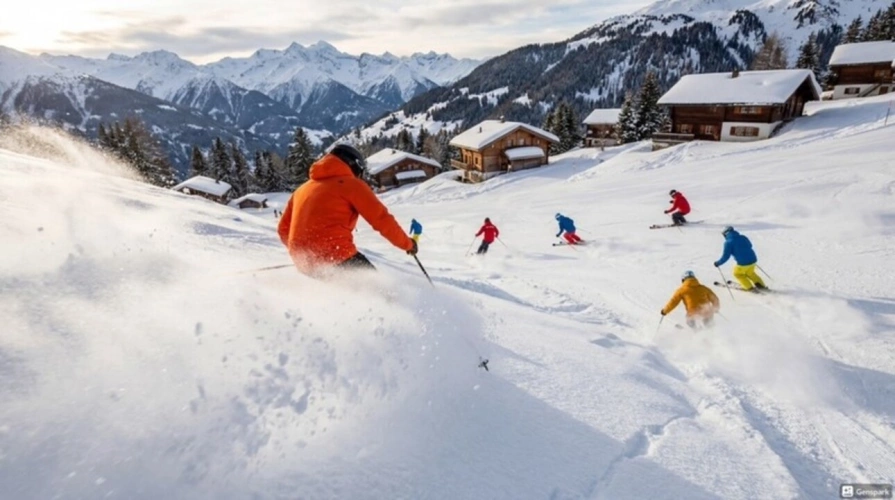 Photos 2 - Prestige - ENSEMBLE ALPIN ULTRA-PREMIUM de 3 400 m² à TIGNES (73) 5 Chalets haut de gamme , accès ski au pied, vue, piscine
