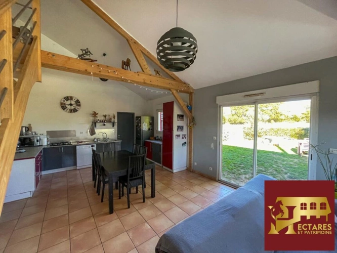 Photos 4 - Rurale - Maison ossature bois 100 m²  4 chambres  Piscine  Vue campagne