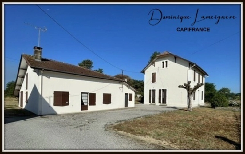 Photos 1 - Prestige - PROCHE DAX ( mi-chemin entre Dax et Mont de Marsan ) PROPRIETE de 2 MAISONS - GARAGE + 2 DEPENDANCES
