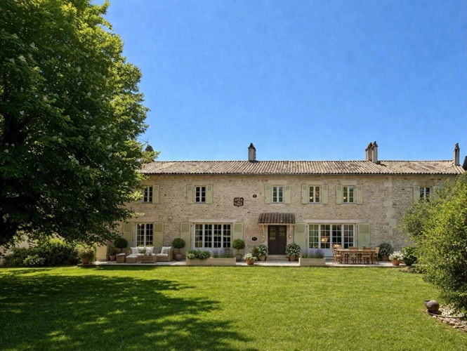 Photos 1 - Prestige - Magnifique Logis Ancien Rénové avec Piscine Intérieure, Court de Tennis et Jardins Clos de Murs
