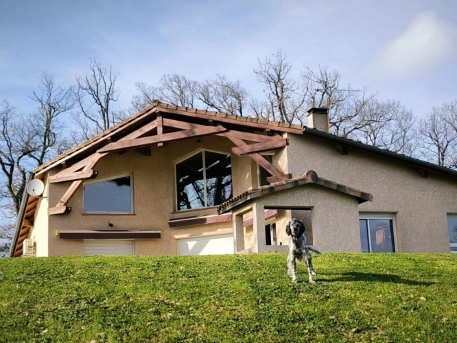 Photos 5 - Rurale - Jolie maison d'architecte face aux Pyrénées . 12910 M2