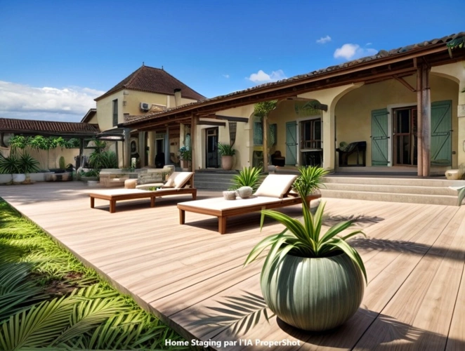 Photos 1 - Prestige - Dpt Gers (32), MARCIAC proche, ELEGANTE PROPRIETE plain-pied 4.5 Hectares piscinables, beaux volumes, belles prestations, hangar 700m2, garage