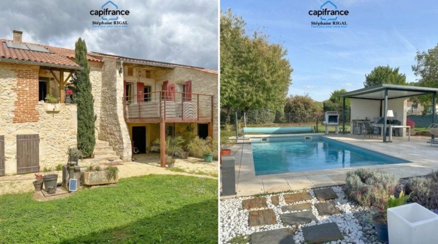 Photos 1 - Rurale - Dpt Lot et Garonne (47), à vendre MONTAYRAL propriete P7 de 125 m² - Terrain de 1 106 m²