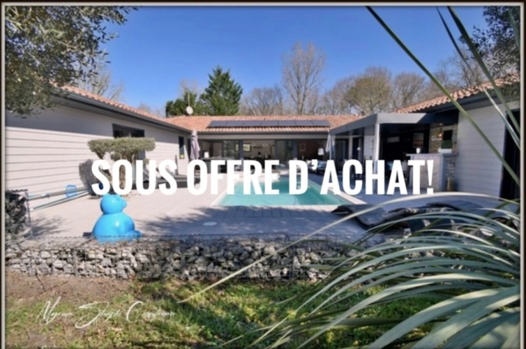 Photos 1 - Prestige - VILLA D'ARCHITECTE DE PLAIN-PIED de 182 m² à vendre 5 pièces SOUSTONS (40) à 500 m du lac