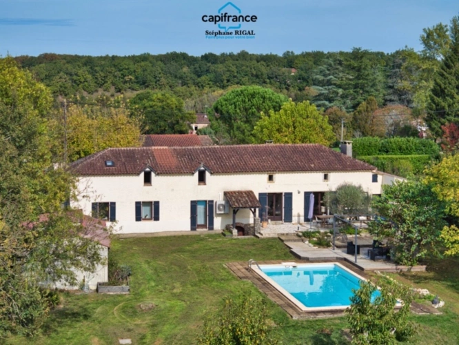 Photos 1 - Prestige - Propriete à vendre 9 pièces MONTAYRAL (47) 190m2 habitables sur terrain de 6689m2 avec piscine