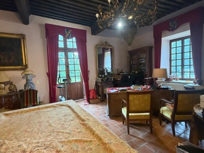 Photos 37 - Prestige - MARCIAC(32): ancienne SEIGNEURIE avec BEAU CHATEAU XIV sur 3,5ha, cachée, au bout du chemin, sans voisin, en campagne, 500m2 habitables, piscine chauffée, découvrez les riches heures des seigneurs