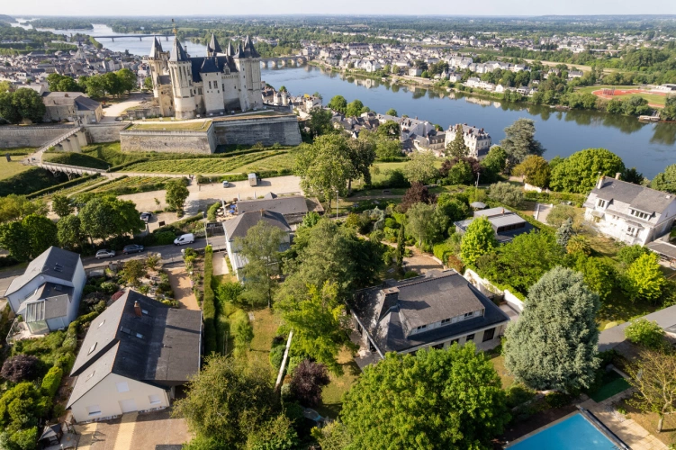 Photos 25 - Prestigious - Exceptional property for sale in SAUMUR (49400) - Stunning panoramic views of the castle and the Loi