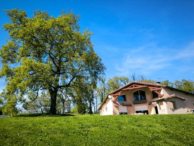Photos 1 - Rurale - Jolie maison d'architecte face aux Pyrénées . 12910 M2