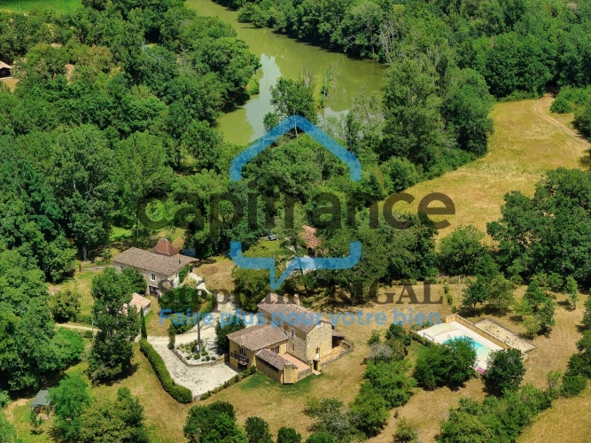 Photos 1 - Prestige - Propriete à vendre 6 pièces PAULHIAC (47) propriété de 265m2 comprenant maison, moulin et dépendances