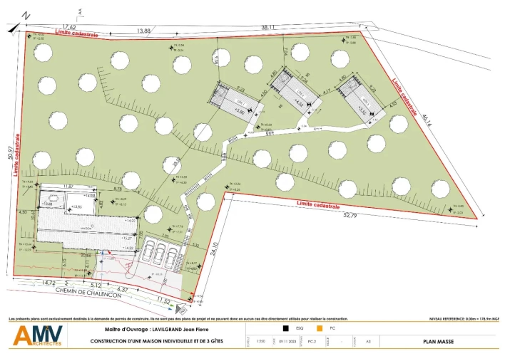 Photos 1 - Touristique - Rare - Terrain boisé 3577 m² avec Permis de Construire Purgé (Villa + 3 Gîtes touristiques) – Sud Ardèche