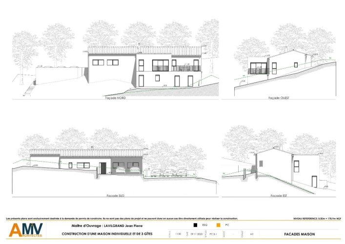 Photos 8 - Touristique - Rare - Terrain boisé 3577 m² avec Permis de Construire Purgé (Villa + 3 Gîtes touristiques) – Sud Ardèche