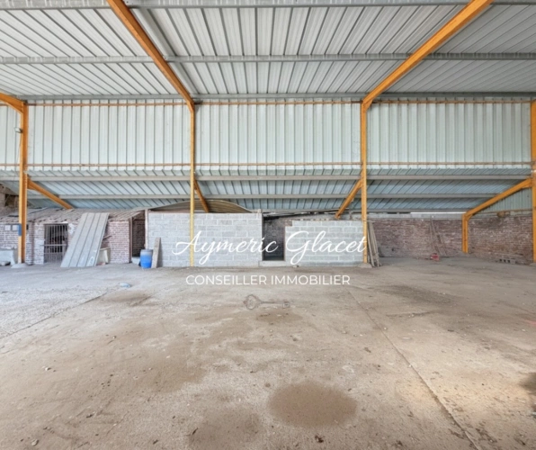 Photos 1 - Agricole - Hangar couvert + préau – stockage / hivernage / activité – 741 m² – NOYELLES SUR SELLE (59)