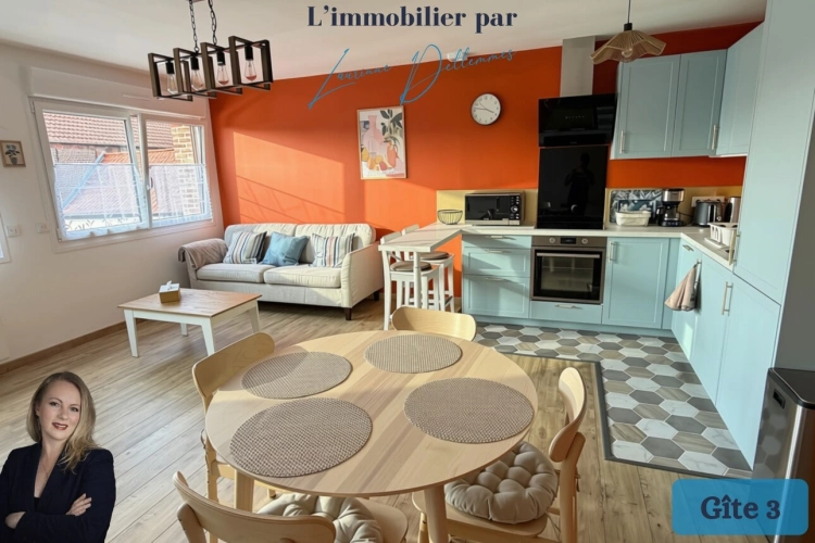 Photos 1 - Rurale - Propriété complète : Une maison de 160m2 + 3 gîtes meublés (possibilité 4) + Hangar + Terrain à Nivelle (59)