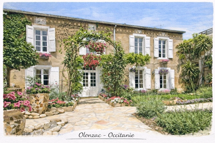 Photos 1 - Touristique - Olonzac – Propriété de charme 408 m² avec piscine, jardin et deux logements indépendants – activité saisonnière rentable
