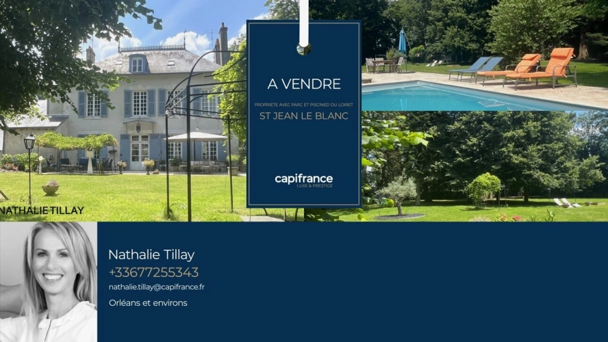 Photos 24 - Prestige - Saint-Jean-le-Blanc, proche Orleans, à vendre, maison de Maitre du XIXème de 423 m² habitables, avec piscine, parc arboré de 4 655 m²