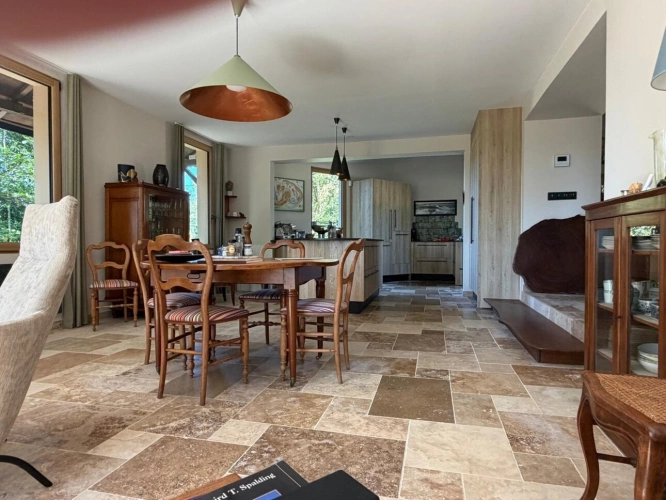Photos 3 - Prestige - MARCIAC(32) proche: AUTHENTIQUE MOULIN SEIGNEURIAL d'EXCEPTION  des XIV-XVIIIs, caché, avec son bief baignable, 1.5 HECTARE, élégante rénovation, meublé, tennis, RARE