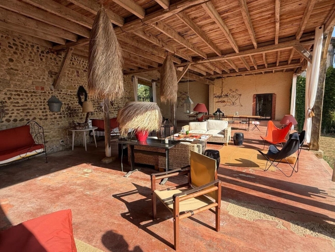Photos 19 - Prestige - PLAISANCE DU GERS(32): élégante PROPRIETE DE CHARME et de CARACTERE XVIII-XIXs, 3,5hectares, près de Plaisance et Marciac, SANS TRAVAUX, sans vis à vis, au calme , VUE sur les coteaux, piscine