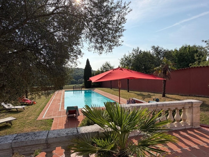 Photos 26 - Prestige - PLAISANCE DU GERS(32): élégante PROPRIETE DE CHARME et de CARACTERE XVIII-XIXs, 3,5hectares, près de Plaisance et Marciac, SANS TRAVAUX, sans vis à vis, au calme , VUE sur les coteaux, piscine