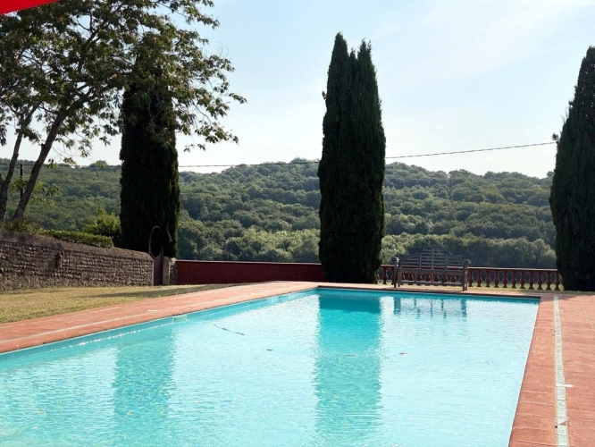 Photos 29 - Prestige - PLAISANCE DU GERS(32): élégante PROPRIETE DE CHARME et de CARACTERE XVIII-XIXs, 3,5hectares, près de Plaisance et Marciac, SANS TRAVAUX, sans vis à vis, au calme , VUE sur les coteaux, piscine