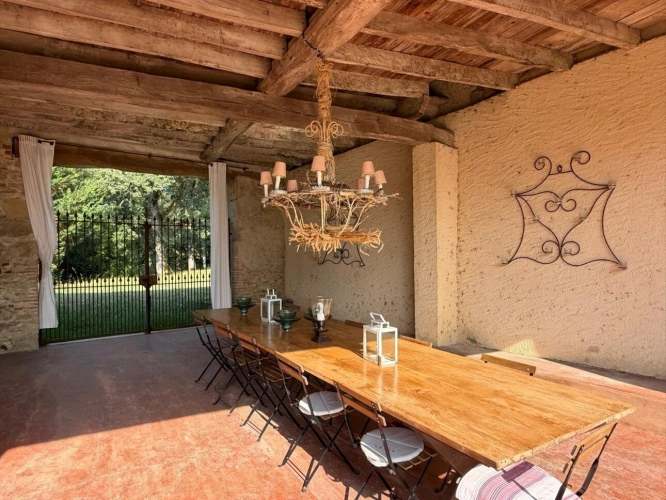 Photos 35 - Prestige - PLAISANCE DU GERS(32): élégante PROPRIETE DE CHARME et de CARACTERE XVIII-XIXs, 3,5hectares, près de Plaisance et Marciac, SANS TRAVAUX, sans vis à vis, au calme , VUE sur les coteaux, piscine