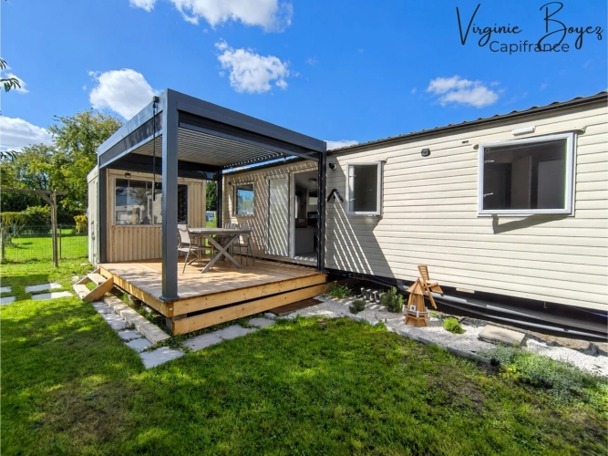 Photos 2 - Rurale -  À VENDRE – TERRAIN DE LOISIRS AVEC MOBIL-HOME 4 SAISONS – SECTEUR BOURBOURG