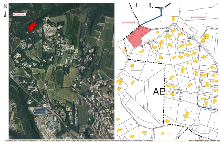 Photos 5 - Touristique - Rare - Terrain boisé 3577 m² avec Permis de Construire Purgé (Villa + 3 Gîtes touristiques) – Sud Ardèche