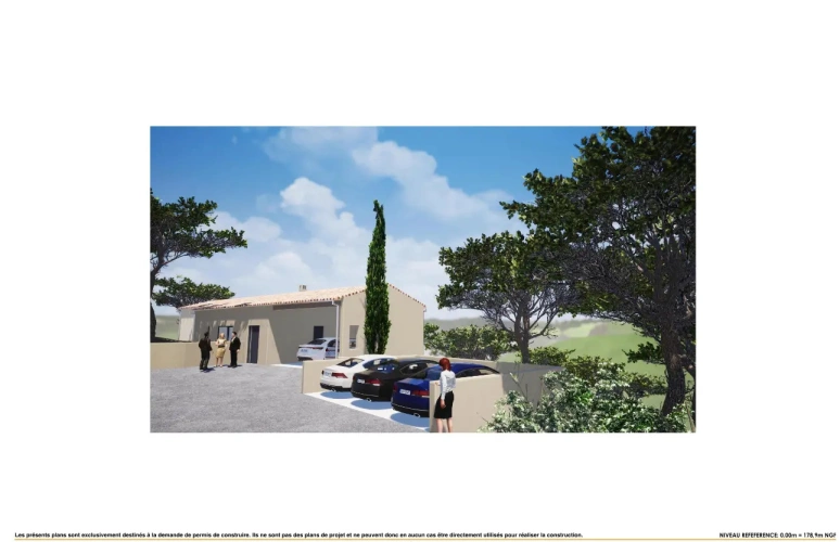 Photos 6 - Touristique - Rare - Terrain boisé 3577 m² avec Permis de Construire Purgé (Villa + 3 Gîtes touristiques) – Sud Ardèche