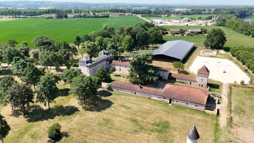 Photos 1 - Équestre - Propriete équestre et son château, à vendre 14 pièces LE TEMPLE SUR LOT (47)