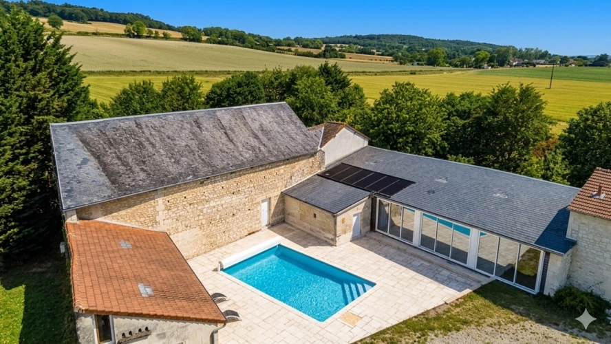 Photos 2 - Prestige - Maison de Maître + Piscine + Grange de 100 m² | 7 000 m² de terrain | Sans voisinage