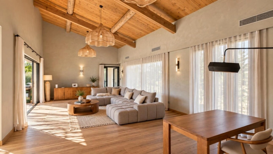 Photos 7 - Prestige - Eygalières ? domaine contemporain confidentiel avec vue Alpilles, piscine à fond mobile, padel et hammam