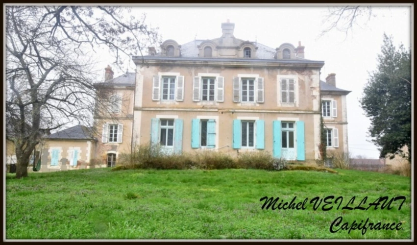 Photos 1 - Prestige - Propriété à vendre avec bâtisse de 15 pièces, 2 gîtes, terrain 7390 m², VILLENEUVE SUR ALLIER (03)